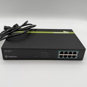 TRENDnet TPE-T80H 8-Port 10/100 Mbps PoE+ Switch — Used, Tested